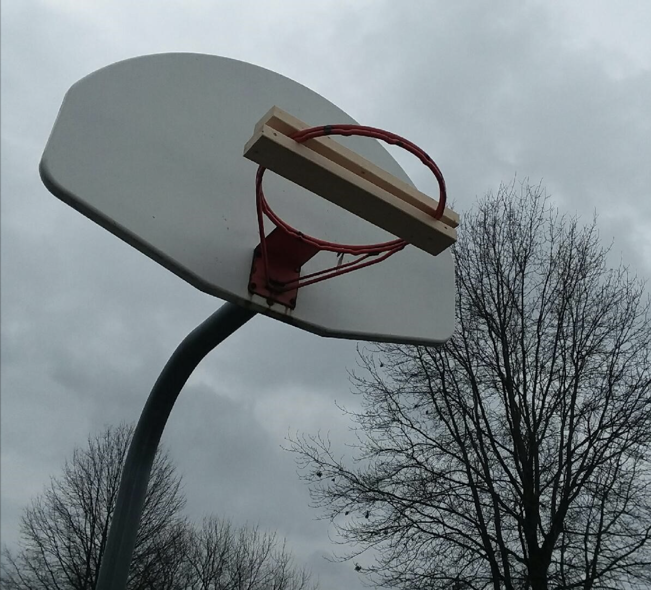 Basketball Hoop Blocked Off 