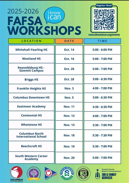 FAFSA Night Dates 2025 - 2026
