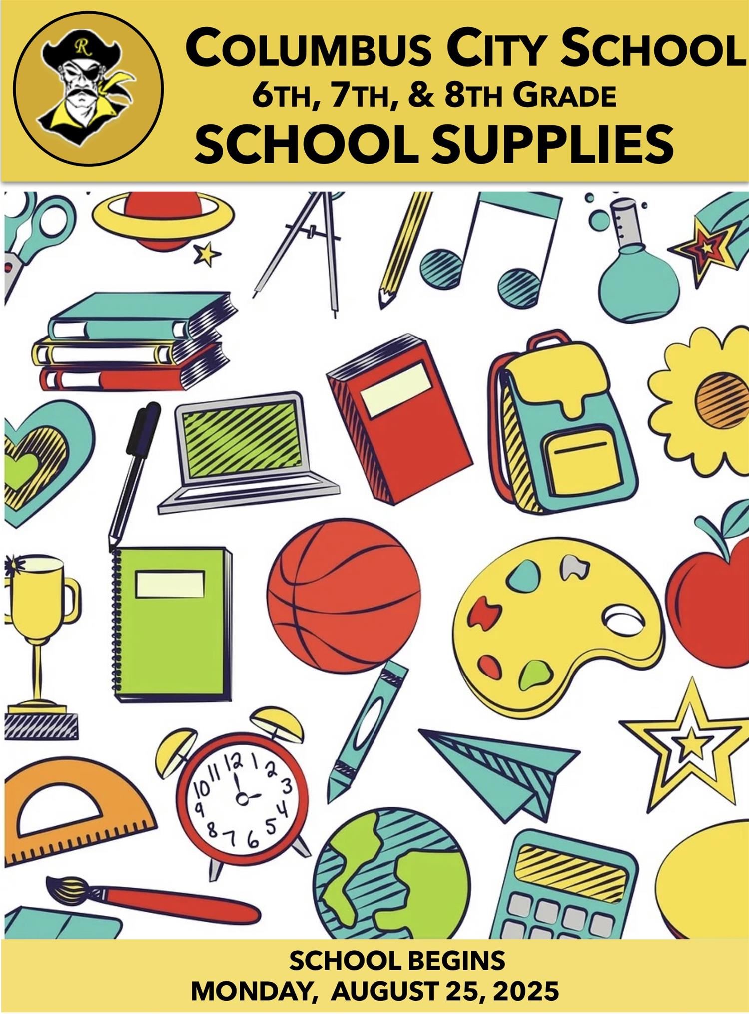 25 school supplies